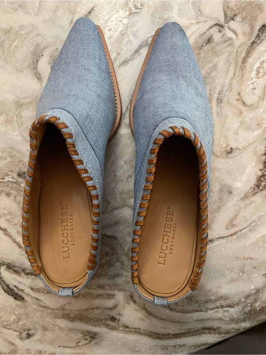Lucchese Shoes - Lucchese Denim-Style Slip-On Loafers with Braided Trim